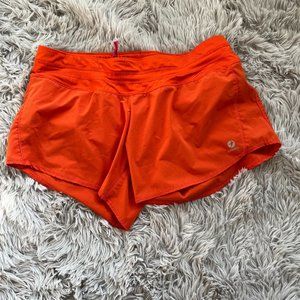 Oiselle Orange Running Shorts